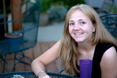 Canon D60, 50mm 1.8, no flash, late evening. Sister is in town to visit her brother J Bob.
