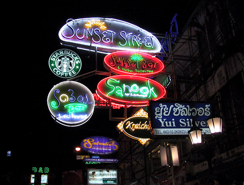 Signs on Khao San Road
