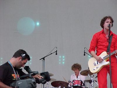 on stage