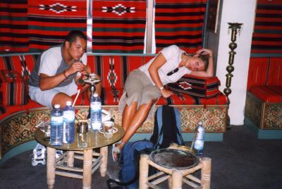 Cyril  & Lara chilling out with a Shishaaaaa!
