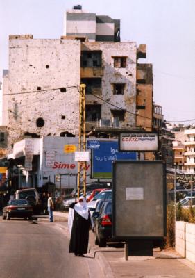 Beirut - bullet ridden building
