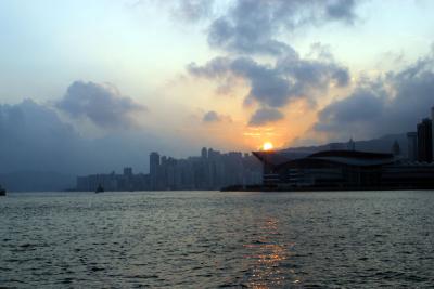 Dawn over Hong Kong Harbour