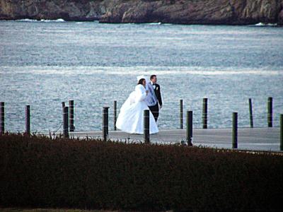 bride and groom taken at Oceancliff