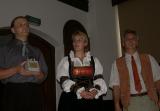 Lubor, Zdena & Pavel receiving town award Hotel Ruze 4