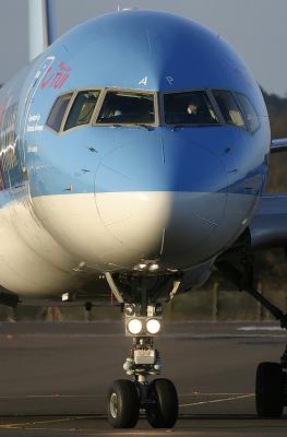 Britannia Airways Boeing 757 wearing Thomson colours