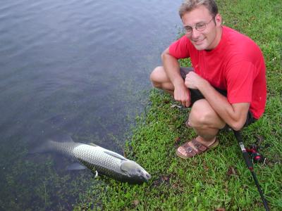 Dan poses with the 36 catch