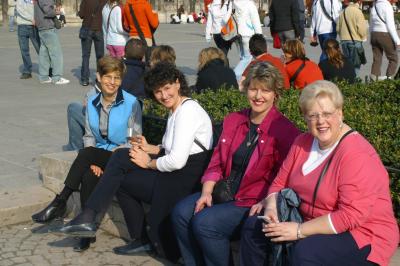 Mimi, Cheryl, Karen and Rita taking a break