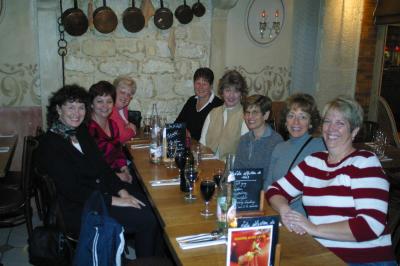 Friday dinner - Cheryl, Debra, Rita, Mary, Karen, Mimi, Carolyne, Trudy