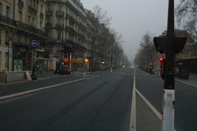 Saturday 7 a.m. - The streets were deserted as I searched alone for a restaurant for our breakfast
