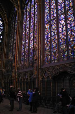 Some of the 50 foot tall stained glass windows