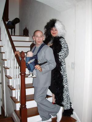 Cruella and Dr. Evil with Mini Me
