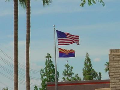 the flags next to jack in the box