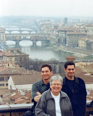 Mom, Eric, Me in Florence Italy 2002