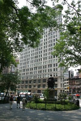The Flatiron Building, from Madison Square Park