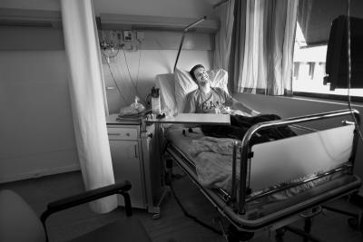 A young patient in a hospital in Amsterdam