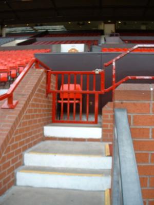 This is where the Manager Sir Alex Ferguson stands during matches