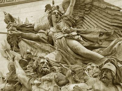 Statues on the Arc de Triomphe