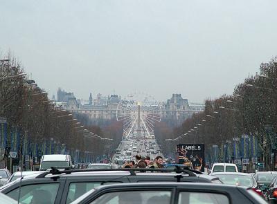 The Obelisk and Ferris Wheel from the Arc de Triomphe