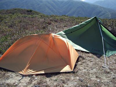 Note how our tents were deformed