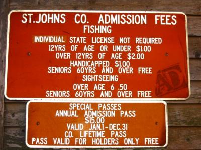 50 cent admission fee just to walk on the St John's Co. Pier
