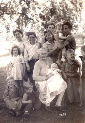 Grandma Blackert and Cousins
