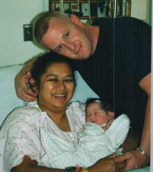 Fely and James Schipper with little Keana Jai 2001