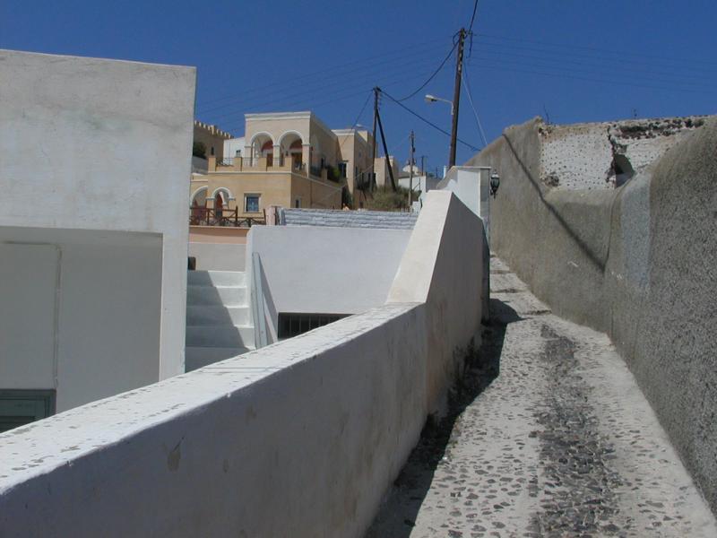 our path from firostefani into fira town