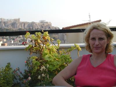 galina atop our hotel attalos and acropolis