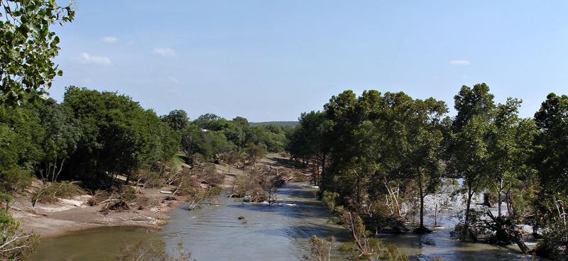 Medina River at Castroville - One Week Later