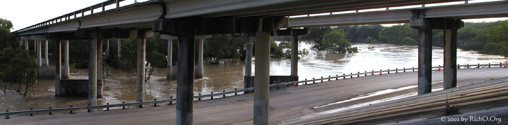 Under the I37 Bridge at the San Antonio River