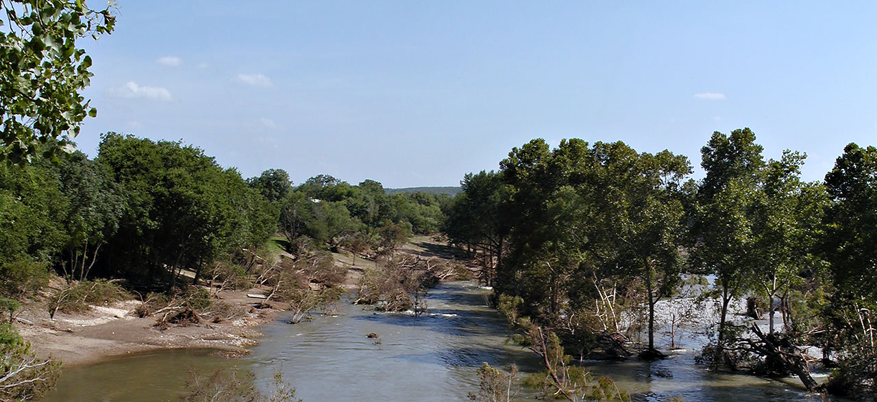 Medina River at Castroville - One Week Later