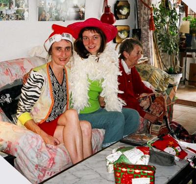 Claire, Rita, Mum, xmas 2004