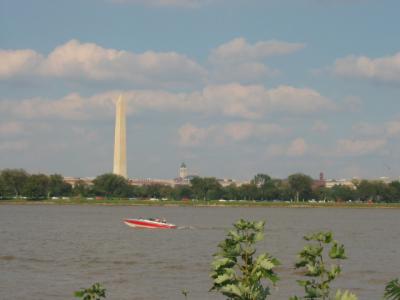 Potomac, Washington Monument (river still post -hurricane colored these shots)