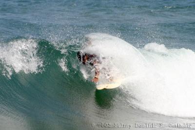 Attempting a barrel ride