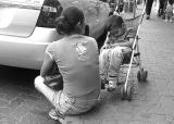 Streets of Laredo, Texas - Sleeping Child and Mother