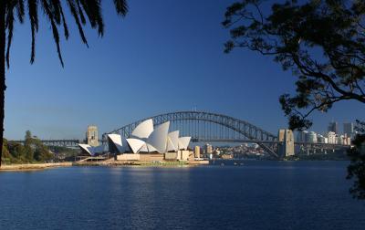 Sydney Opera House and Bridge early morning