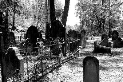 Early settlers graveyard near St Albans, NSW