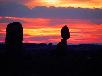 Balanced Rock at Sunset