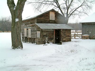 Fischer Farm Old Cabin Before Restoration