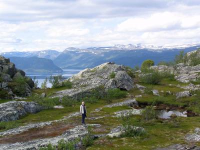 On the Komsa mountain, the Alta fjord