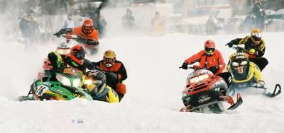 various shots of the 2004 Snowcross and big air show in Yellowknife NT Canada