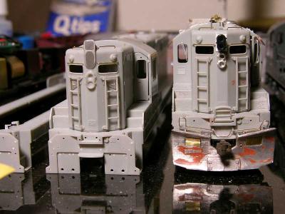 4343 (left) and 4450 (right). The 4450 is almost ready for paint..