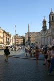 Piazza Navona looking south across the plaza. Rome, Italy.