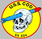emblem designed by the crew of the submarine. click for history of the USS COD