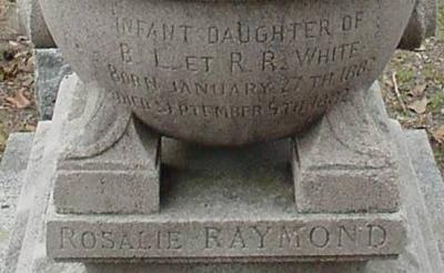 Rosalie Raymond White - died at the age of 8 months (click to see details)