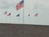 A great photo of the flags flying over the fort