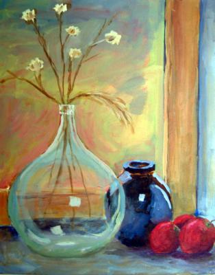 Bottles and Apples A/C 20 x 16, 2002 (NFS)