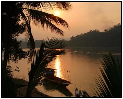 Sunset on the Mekong