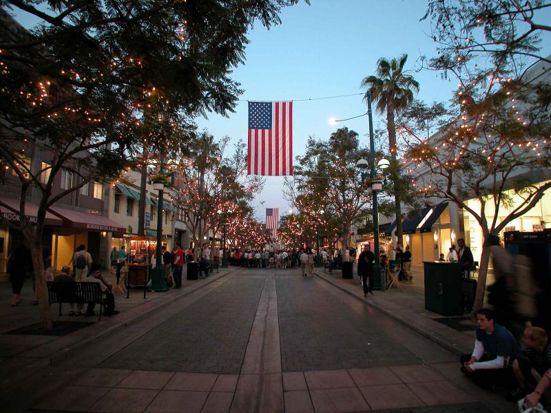 Dusk on the promenade, Santa Monica