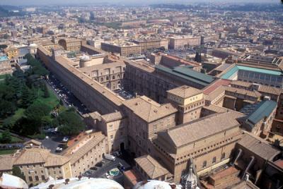 View of the Vatican Museum from the top of the dome